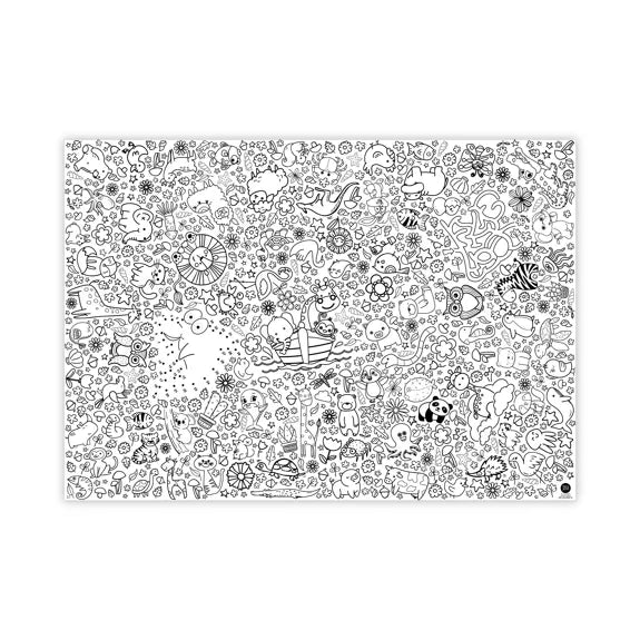 Nappe à colorier motif Zoo et Nature