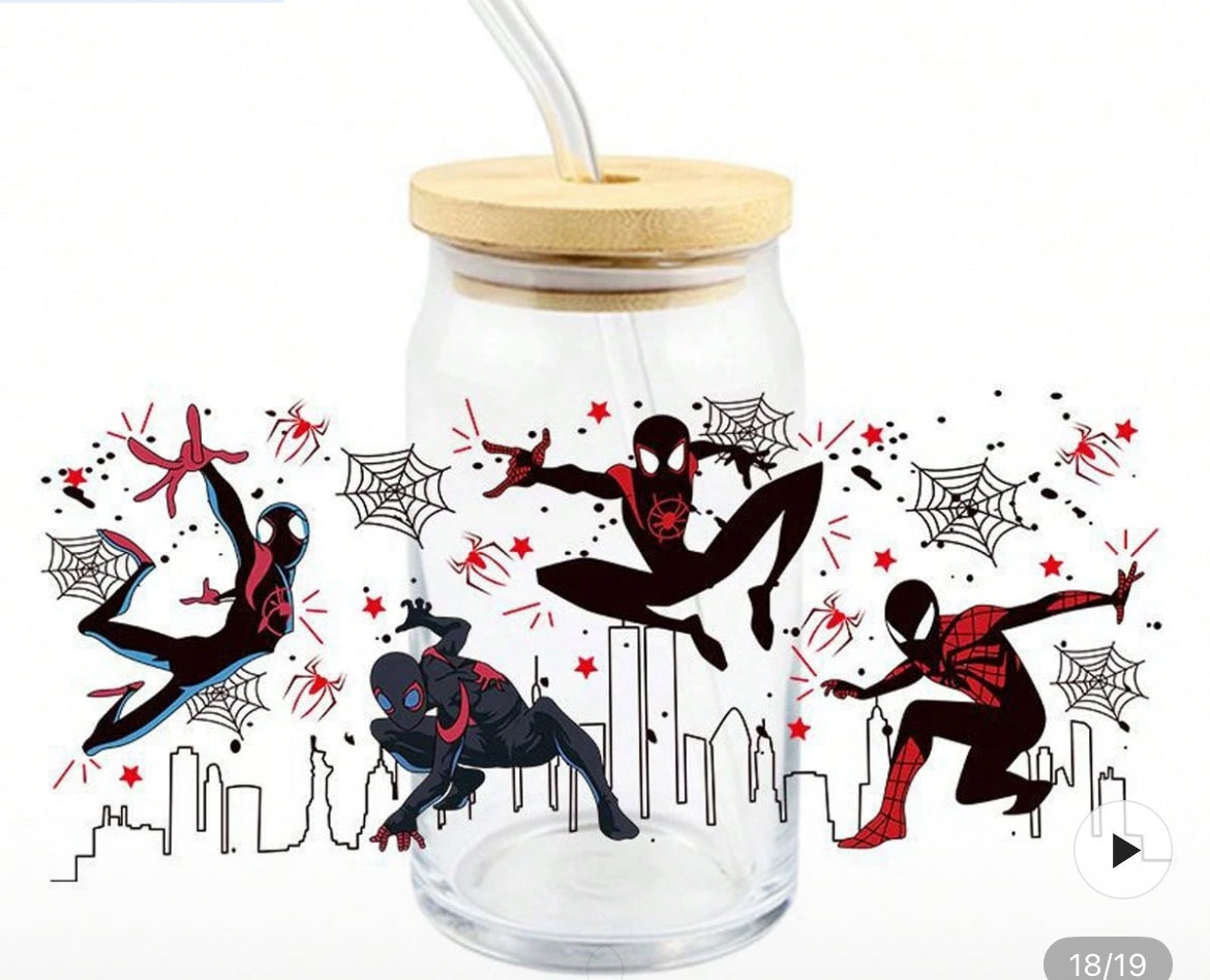 Verre spider man Black 1