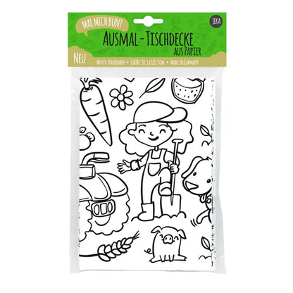 Nappe à colorier motif ferme