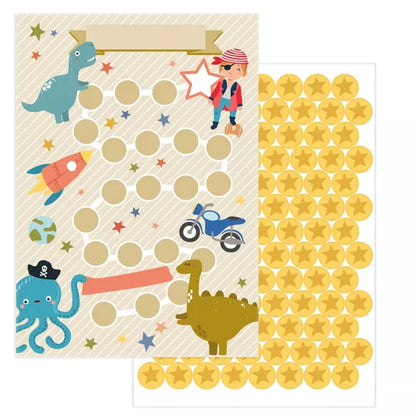 10 planche de récompense pour enfants - motif explorateur