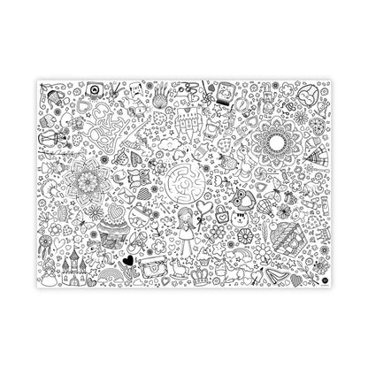 Nappe à colorier motif Fantaisie