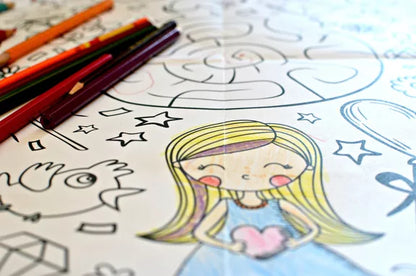 Nappe à colorier motif Fantaisie