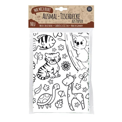Nappe à colorier motif Zoo et Nature