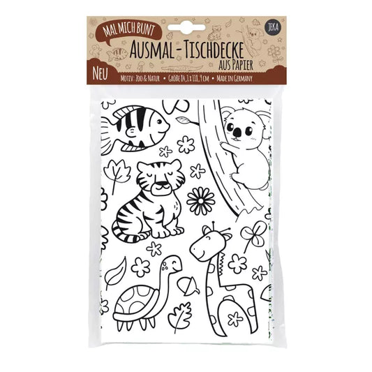 Nappe à colorier motif Zoo et Nature