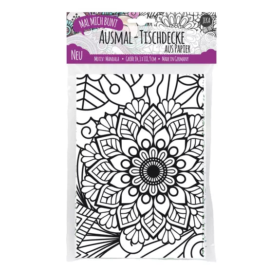 Nappe à colorier motif mandala