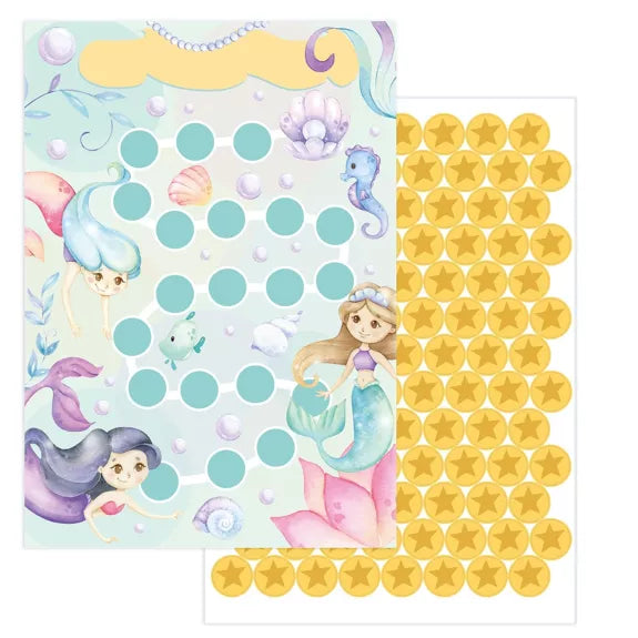 10 Planches récompense pour enfants - motif sirène