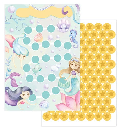 10 Planches récompense pour enfants - motif sirène
