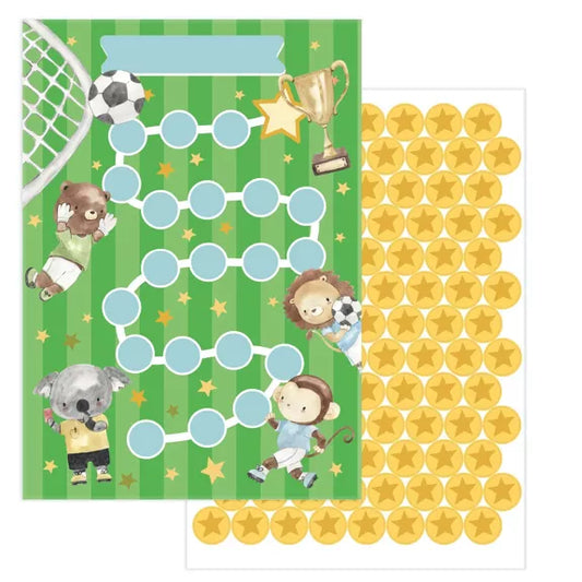 10 planches de récompense pour enfants - motif Football