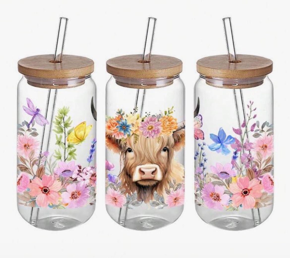 Verre Vache Fleury rose