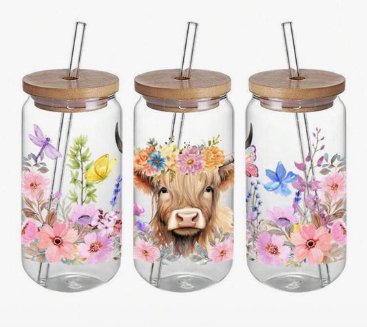 Verre Vache Fleury rose